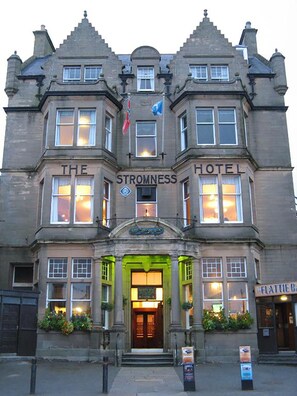 A historic building with the name "The Stromness Hotel" prominently displayed. - The Stromness Hotel (Stromness)