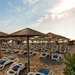 Private beach, beach bar