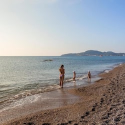 Private beach, beach bar