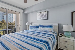 1 bedroom, desk, iron/ironing board, travel cot