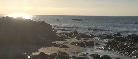 Vlak bij het strand
