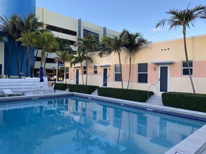 Outdoor pool, a heated pool