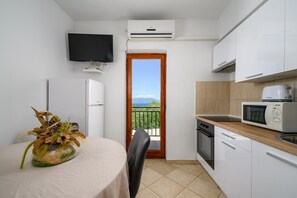 Réfrigérateur, micro-ondes, plaque de cuisson, lave-vaisselle