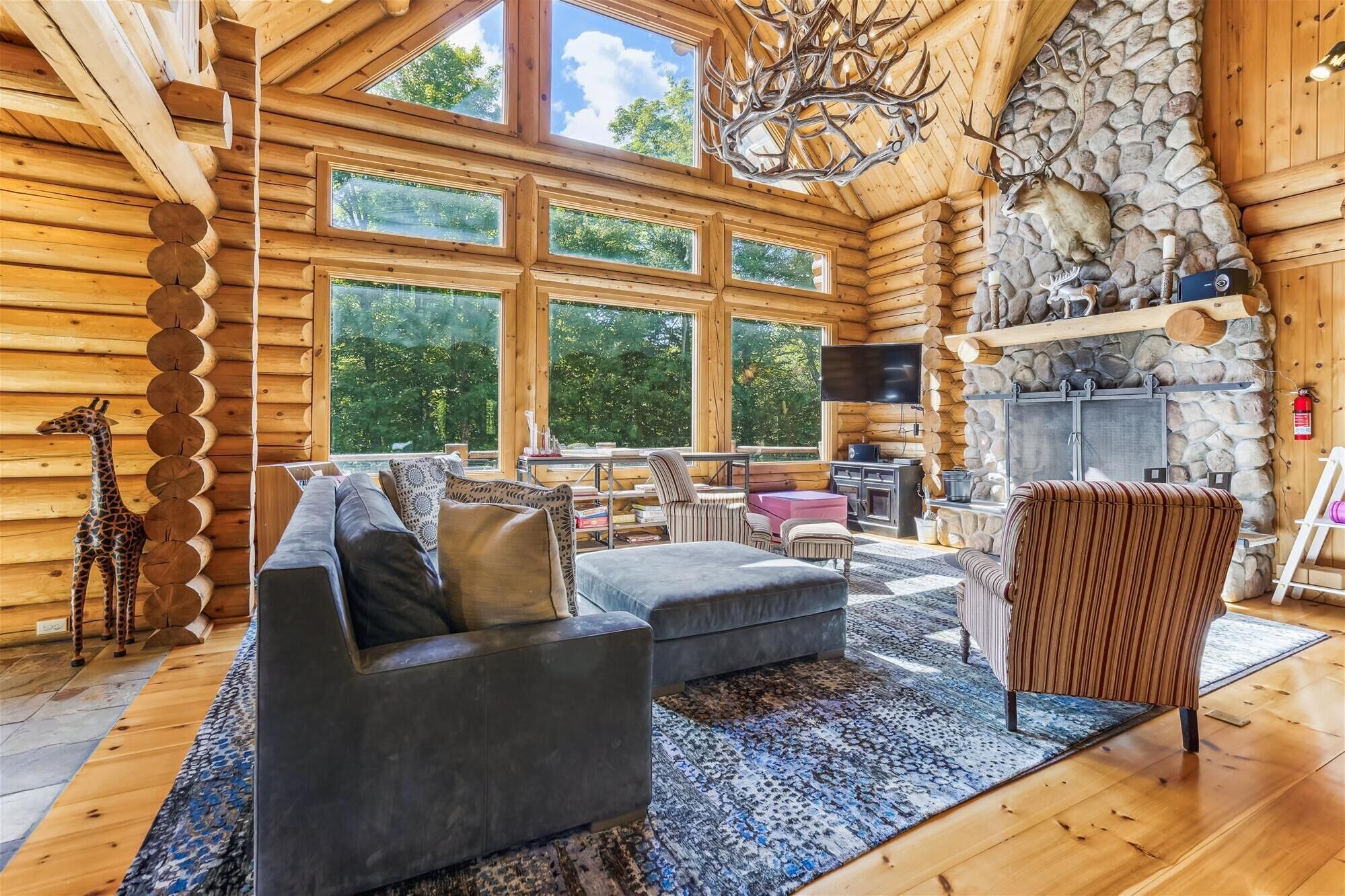 Télévision, cheminée