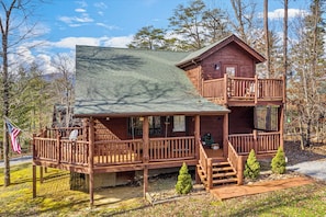 Exterior - Stunning Log Cabin | Hot Tub | Fire Pit | Game Room (Sevierville)
