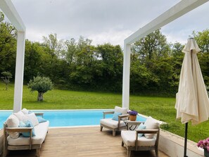 屋外プール、温水プール