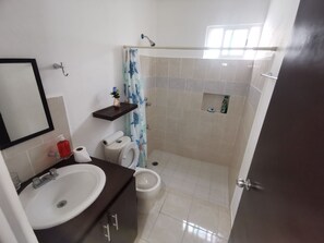 Shower, towels, soap, toilet paper - Beautiful house with POOL in a private (Yuc.)