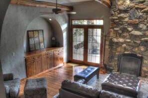 Smart TV, fireplace, printers