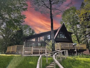 Exterior - A-Frame Cabin on Betsie River – Private Dock & Fishing Near Crystal Mountain (Thompsonville)