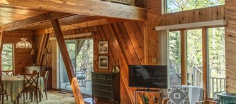 A-Frame Cabin on Betsie River – Private Dock & Fishing Near Crystal Mountain