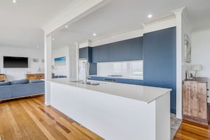 Fridge, microwave, dishwasher