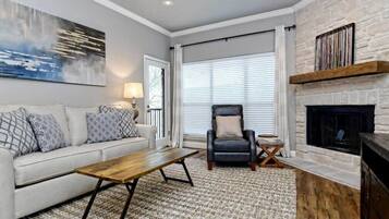 TV, fireplace, DVD player, offices