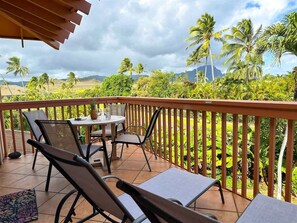 Outdoor dining - Makanui 522 – Mountain Views & PBAC Access (Koloa)