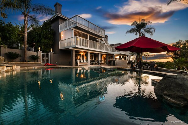 Outdoor pool, a heated pool