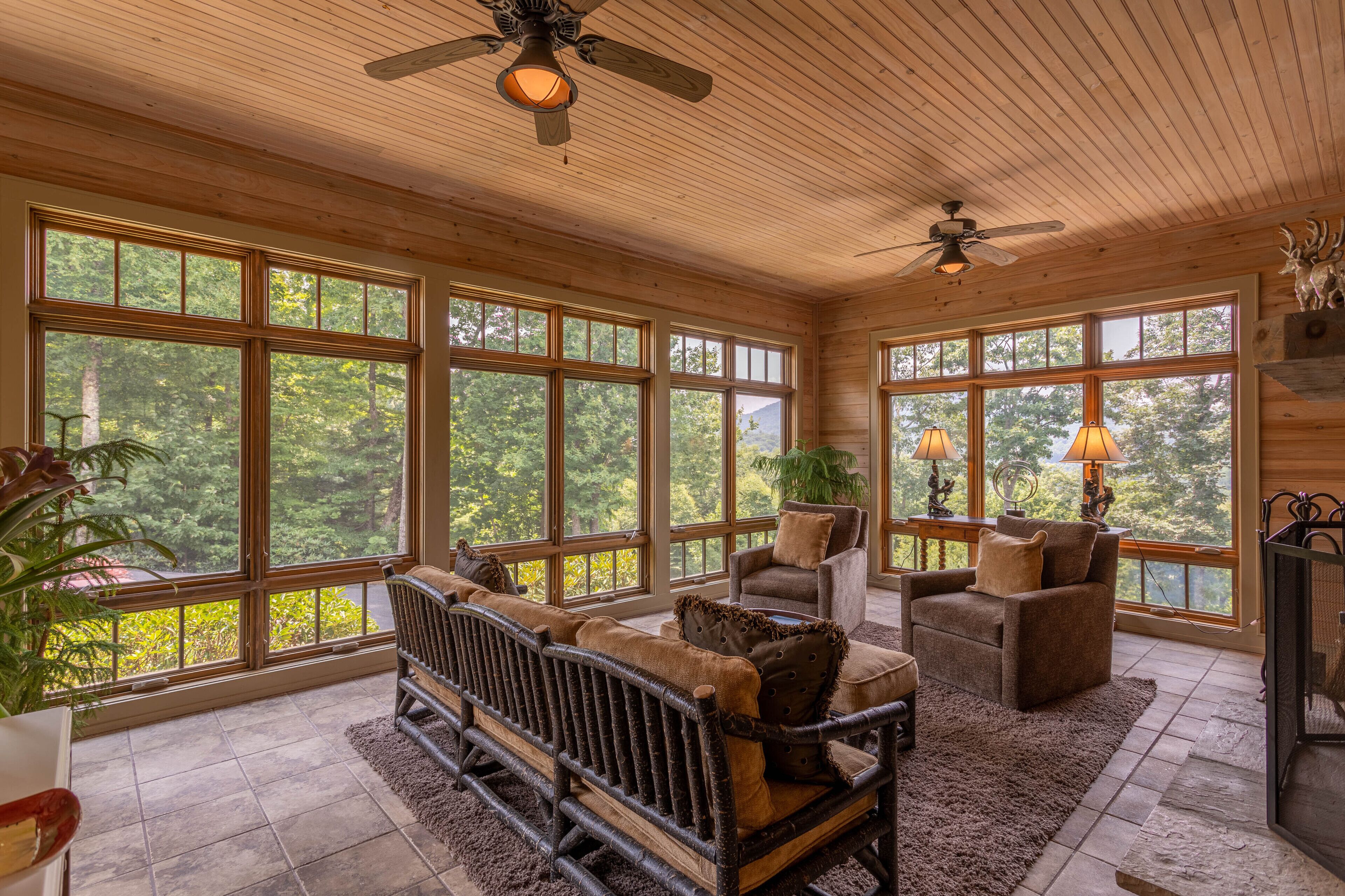 TV, fireplace, video games, foosball