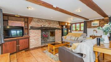 Een televisie, een open haard, Netflix en streamingdiensten