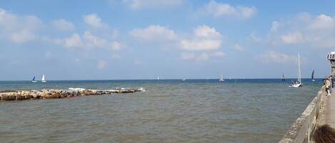 Vlak bij het strand