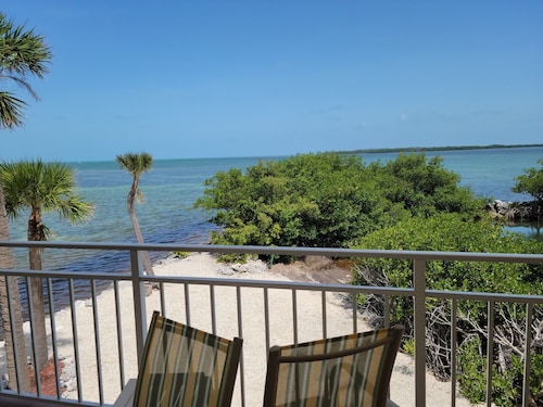 Ocean front gated privacy with 3 bedrooms and protected boat slip.