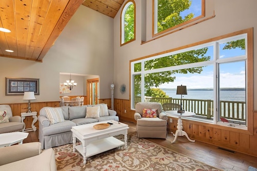 Lakefront Torch Lake Home - Cottage Feel w/ 5 BR and Over 4K Sq Ft, Private Dock