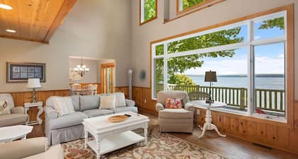 Lakefront Torch Lake Home - Cottage Feel w/ 5 BR and Over 4K Sq Ft, Private Dock