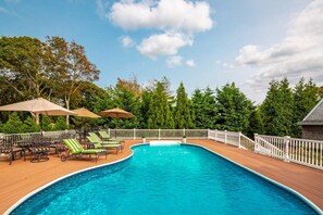 Outdoor pool, a heated pool - Spectacular Views, Sunrise and Sunset Over the Bay! (South Hampton)