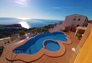 Pool - Pet-friendly Apartment Casa Panorama with Sea View, Pool, A/C, Wi-Fi & Terrace (Benitachell)