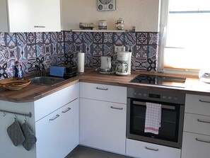 Fridge, microwave, oven, highchair