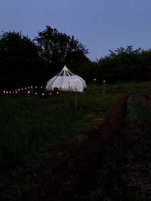 Cabin, 1 Queen Bed | Property grounds - Star Gazing Bell Tent Farm Stay (Loughborough)