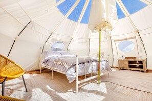 Cabana, 1 cama Queen | 1 quarto, roupa de cama