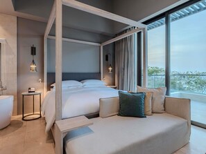 Suite Presidensial, 1 Tempat Tidur King | Seprai katun Mesir, seprai premium, selimut bulu angsa, dan busa memori