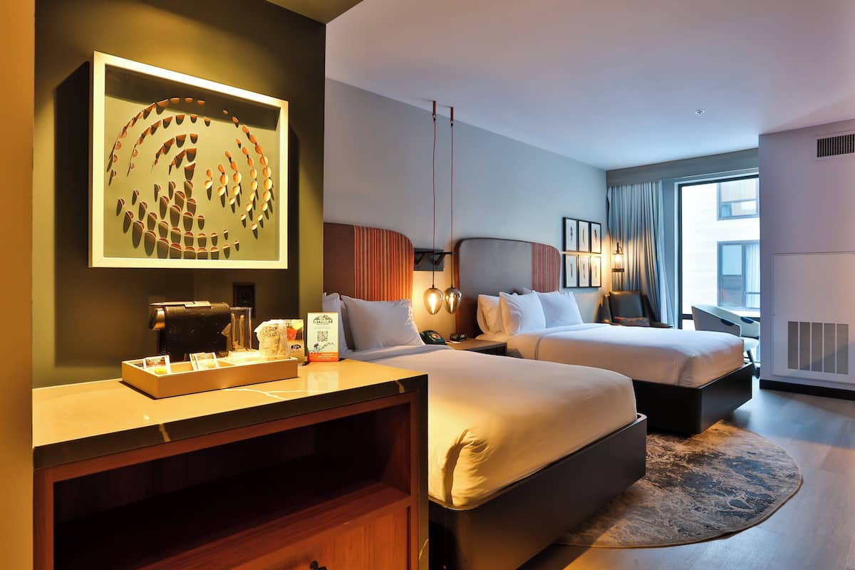 Desk, soundproofing, iron/ironing board, free cots/infant beds