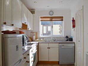 Dishwasher, high chair, cookware/dishes/utensils