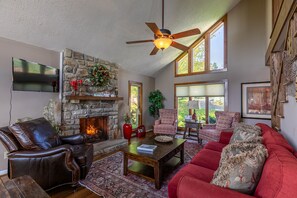 TV, fireplace, DVD player