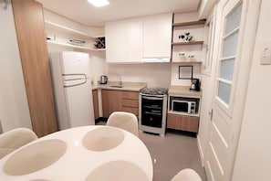 Apartment | Private kitchen | Fridge, oven, electric kettle, toaster