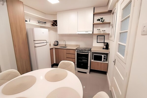 Apartment | Private kitchen | Fridge, oven, electric kettle, toaster