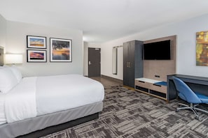 Pillow-top beds, desk, laptop workspace, blackout curtains