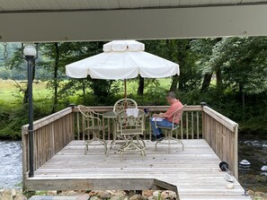 Outdoor dining - Tiny Toot - “On Deep Creek” Bryson City, NC  (Bryson City)
