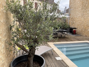 Piscine extérieure, piscine chauffée