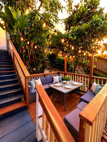 CasaViva Play • 3BR/1BA, Deck & City Views, Firepit, Kids Playset   — Walk to Fun