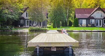 Winter relaxation getaway lake front Muskoka cottage with spectacular views