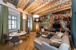 Living area - Old Royal Post Apartments (Prague)