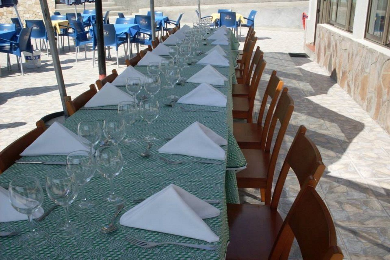 Outdoor banquet area