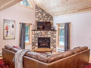 Smart TV, fireplace, video games