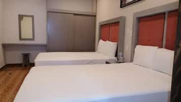 Desk, laptop workspace, blackout drapes, free WiFi