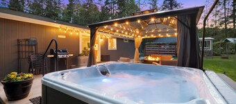 ♿️Cozy/Peaceful/Bright 🏡 Hot Tub + Private Beach