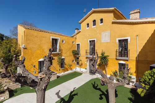 Pet-Friendly Villa Masía Can Trabal with Mountain View, Pool, Jacuzzi, Wi-Fi, A/C, Terrace & Garden