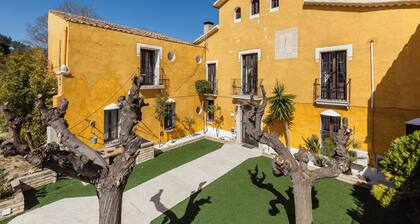 Pet-Friendly Villa Masía Can Trabal with Mountain View, Pool, Jacuzzi, Wi-Fi, A/C, Terrace & Garden