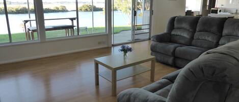 TV, DVD player, books