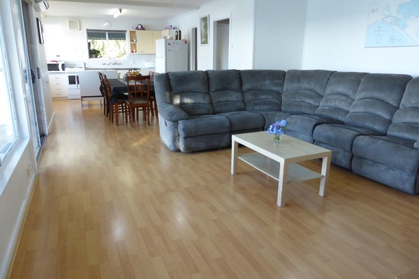 Kitchen, dining and lounge