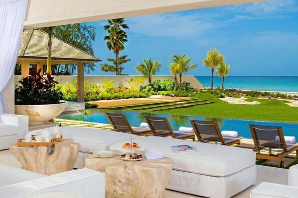 Pool - Perfect beachfront retreat of 5 bedrooms for rest & relaxation (Little Battaleys)